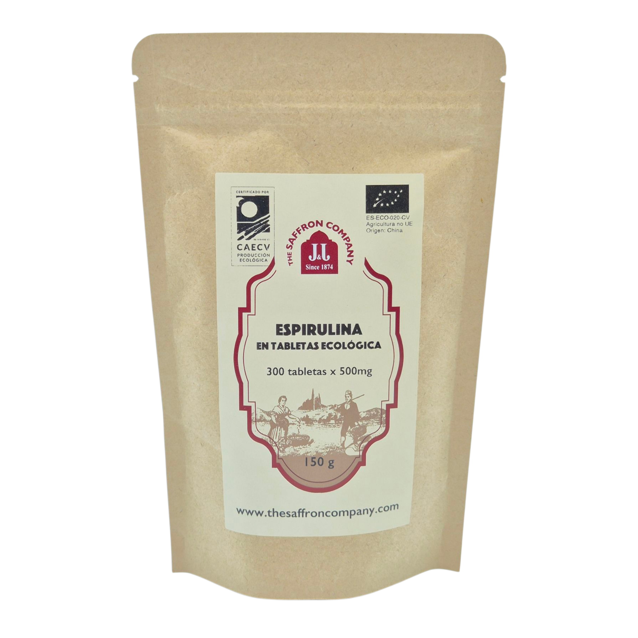 Espirulina Ecológica en Tabletas 300 tabletas – Superalimento diario de proteína vegetal y energía natural