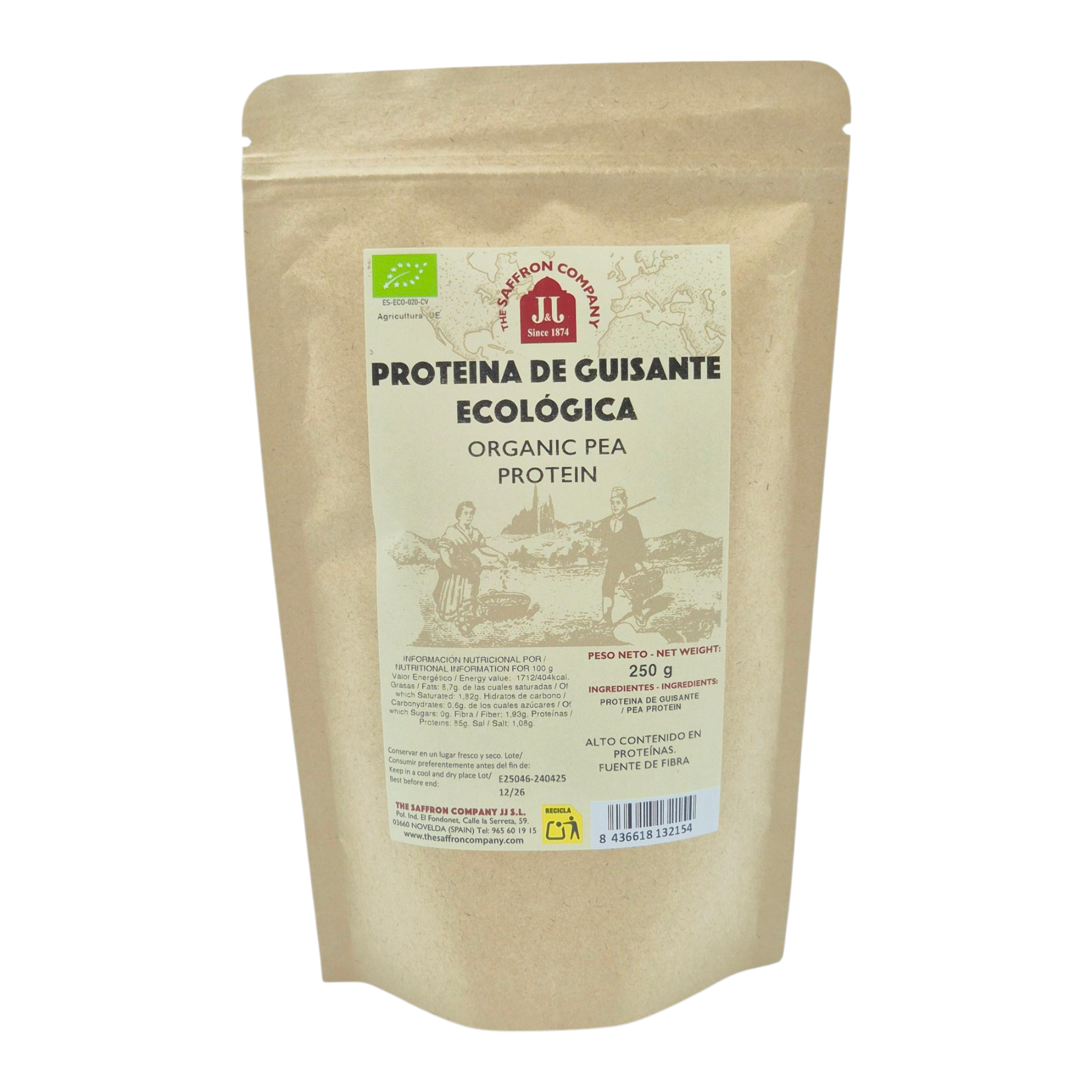 Proteína de Guisante Ecológica – 85 % de proteína vegetal pura