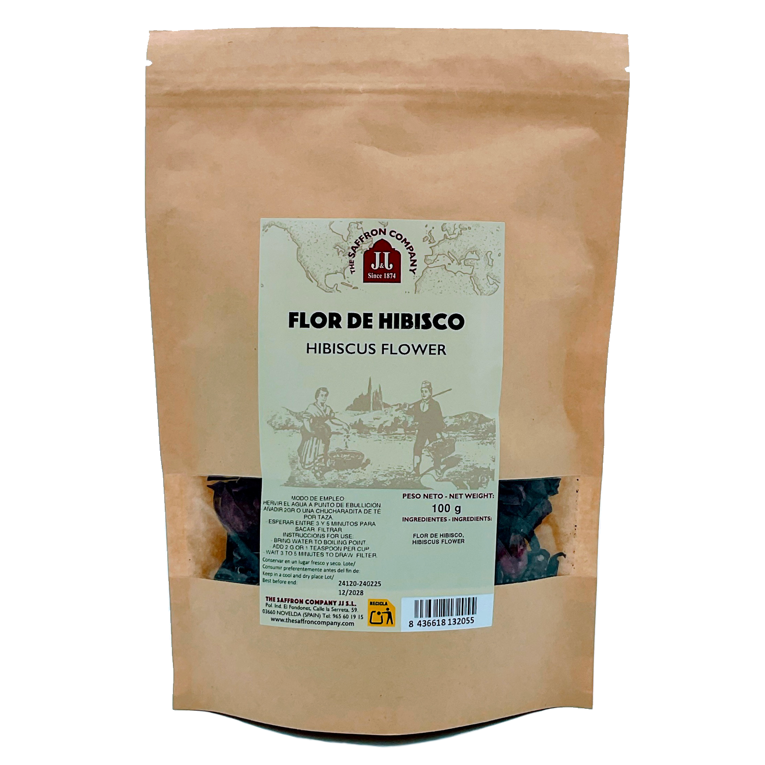 Flor de Hibisco en Flor Seca - flor de Jamaica